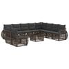 vidaXL Ensemble de canap&eacute; de jardin 11 pcs Gris et Gris fonc&eacute;