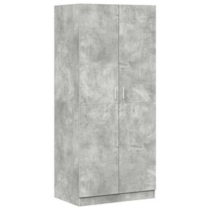 vidaXL Garde-robe Gris b&eacute;ton 80x52x180 cm Bois d&rsquo;ing&eacute;nierie