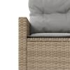 vidaXL Canapé de jardin avec coussins rond beige résine tressée