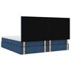 vidaXL Lit avec rangement et matelas Bleu 200 x 200 cm Polyester