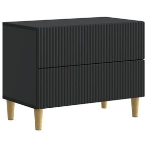 vidaXL Cabinet de chevet Noir 62 x 34,5 x 48 cm Bois d'ing&eacute;nierie