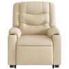 vidaXL Fauteuil inclinable de massage Cr&egrave;me Tissu