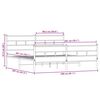 vidaXL Cadre de lit en m&eacute;tal sans matelas ch&ecirc;ne sonoma 200x200 cm