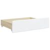 vidaXL Tiroirs de lit 2 pcs blanc bois d'ing&eacute;nierie et similicuir