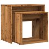 vidaXL Tables basses gigognes 2 pcs vieux bois bois d'ingénierie