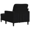 vidaXL Fauteuil avec repose-pied Noir 60 cm Velours