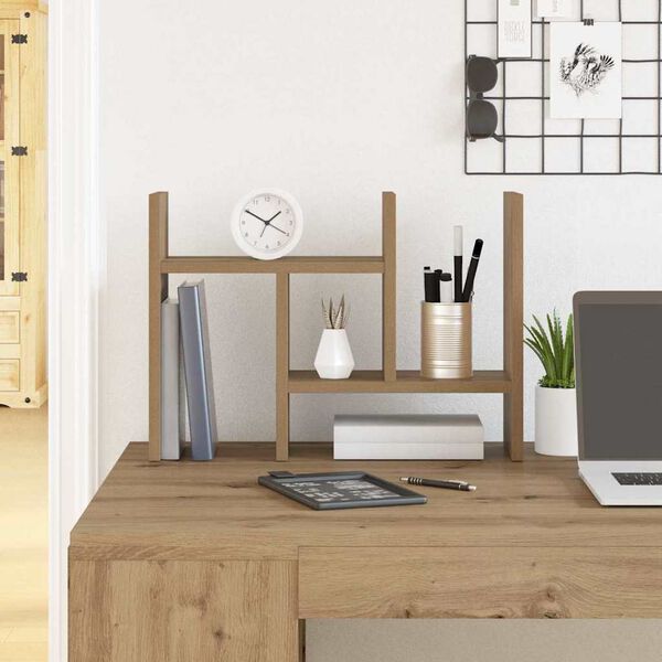 vidaXL Organiseur de bureau Chêne artisanal 34,5 x 15,5 x 35,5 cm