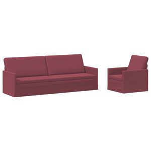 vidaXL Ensemble de Canap&eacute;s 2 pcs Bordeaux Tissu