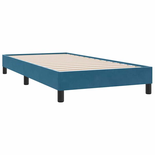 vidaXL Sommier &agrave; lattes de lit sans matelas bleu fonc&eacute; 90x210 cm