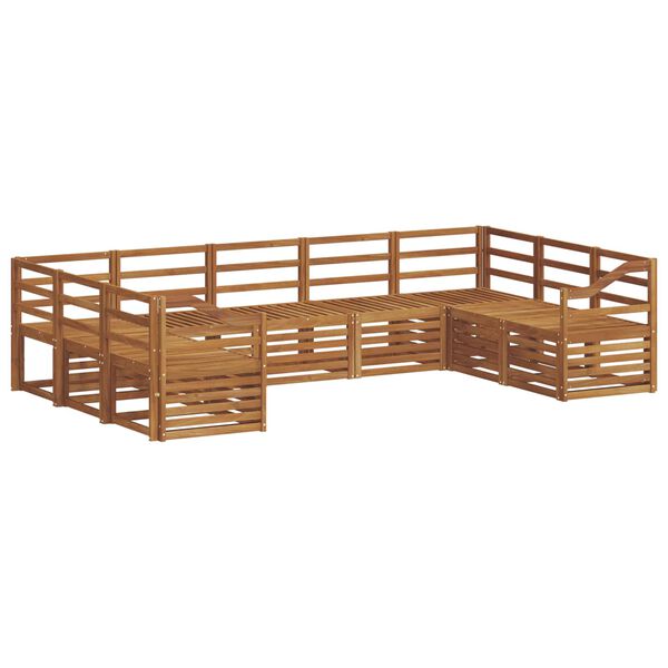 vidaXL Ensembles de canap&eacute;s 9 pcs Naturel Bois d'Acacia Massif