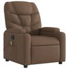 vidaXL Fauteuil inclinable de massage &eacute;lectrique marron tissu