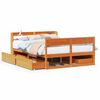 vidaXL Cadre de lit sans matelas cire marron 120x190cm bois pin massif