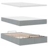vidaXL Lit ottoman avec matelas gris clair 120x200 cm tissu