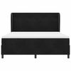 vidaXL Lit &agrave; ressorts avec matelas Noir 200 x 180 cm Polyester