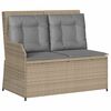 vidaXL Salon de jardin avec coussins 3 pcs beige résine tressée
