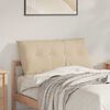 vidaXL Coussin de Dos Cr&egrave;me 100 x 19 x 50 cm tissu