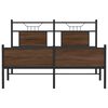 vidaXL Cadre de lit sans matelas chêne marron 137x190 cm