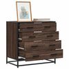 vidaXL Commode chêne marron 70x41x70 cm bois d'ingénierie