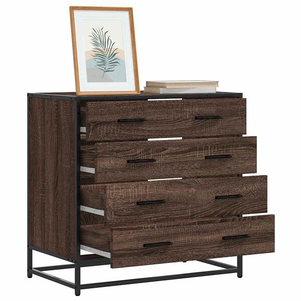 vidaXL Commode chêne marron 70x41x70 cm bois d'ingénierie