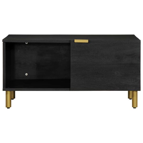 vidaXL Table basse Noir 80x50x40 cm Bois d'ing&eacute;nierie