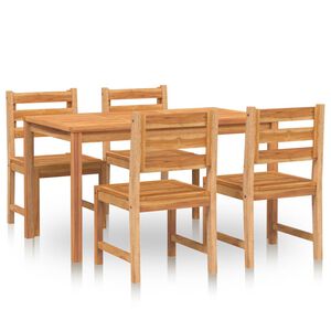 vidaXL Ensemble &agrave; manger de jardin 4 pcs Bois de teck massif
