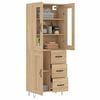 vidaXL Buffet haut Ch&ecirc;ne sonoma 69,5x34x180 cm Bois d'ing&eacute;nierie