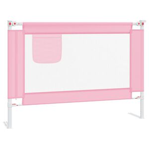 vidaXL Barri&egrave;re de s&eacute;curit&eacute; de lit enfant Rose 90x25 cm Tissu