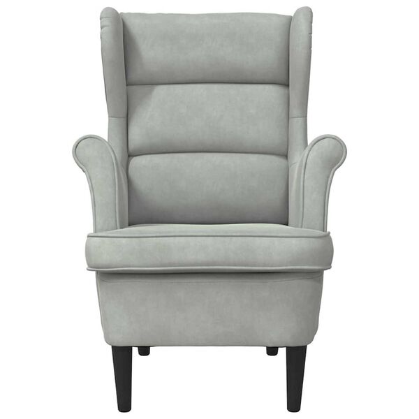 vidaXL fauteuil Gris clair 92 x 71 x 91 cm Velours