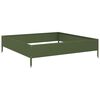 vidaXL Lit sur&eacute;lev&eacute; de jardin vert olive 100x100x26 cm acier