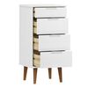 vidaXL Commode MOLDE Blanc 40x35x82 cm Bois de pin massif