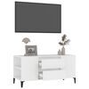 vidaXL Meuble TV Blanc 102x44,5x50 cm Bois d'ingénierie