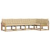 vidaXL Ensemble de canap&eacute;s d'ext&eacute;rieur 5 pc Blanc et Beige