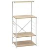 vidaXL Armoire &agrave; micro-ondes Blanc et ch&ecirc;ne 60x39,6x123 cm