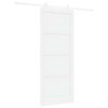 vidaXL Porte coulissante 86 x 211 cm Bois d'ing&eacute;nierie Blanc