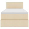 vidaXL Lit avec rangement et matelas avec matelas Cr&egrave;me 100 x 200 cm