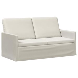 vidaXL Canap&eacute; 2 places Cr&egrave;me 150 x 81 x 82 cm Velours (V)