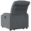 vidaXL Fauteuil inclinable de massage Gris Similicuir