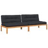 vidaXL Canap&eacute;s centraux palette de jardin et coussins 2pcs bois acacia
