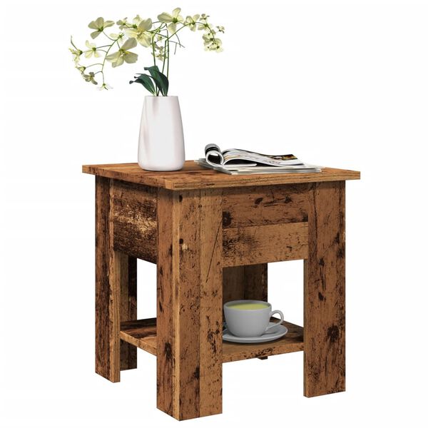 vidaXL Table basse vieux bois 40x40x42 cm bois d'ing&eacute;nierie