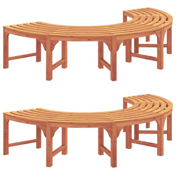 vidaXL Banc d'Arbre 2 pcs Naturel 160 x 80 x 45 cm