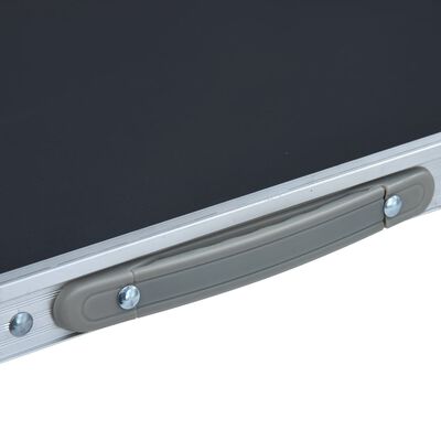 vidaXL Table pliable de camping Gris Aluminium 60x45 cm