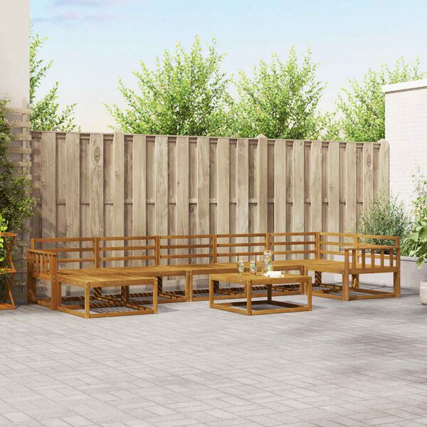 vidaXL Ensemble de canap&eacute;s d'ext&eacute;rieur 8 pcs Naturel