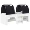 vidaXL Lit avec Tunnel 4 pcs Blanc et noir Bois d'ing&eacute;nierie