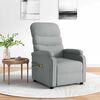 vidaXL Fauteuil &eacute;lectrique de massage Gris clair Tissu