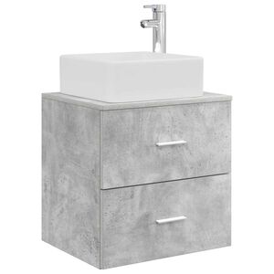 vidaXL Vanit&eacute; de lavabo mural Gris b&eacute;ton 53 x 34,5 x 63 cm