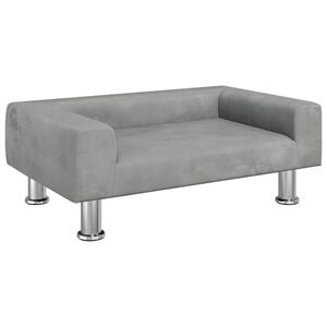 vidaXL Lit pour chien gris clair 70x45x26,5 cm velours