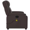 vidaXL Fauteuil de massage inclinable Marron foncé Tissu