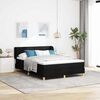 vidaXL Lit &agrave; ressorts avec matelas Noir 140 x 190 cm tissu