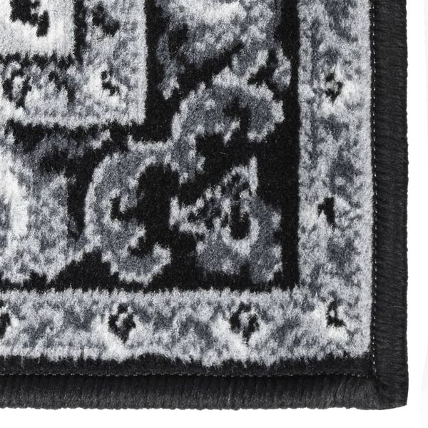 vidaXL Tapis BCF Noir 100x450 cm