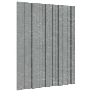vidaXL Panneau de toiture 36 pcs Argent&eacute; 60 x 45 cm Acier galvanis&eacute;